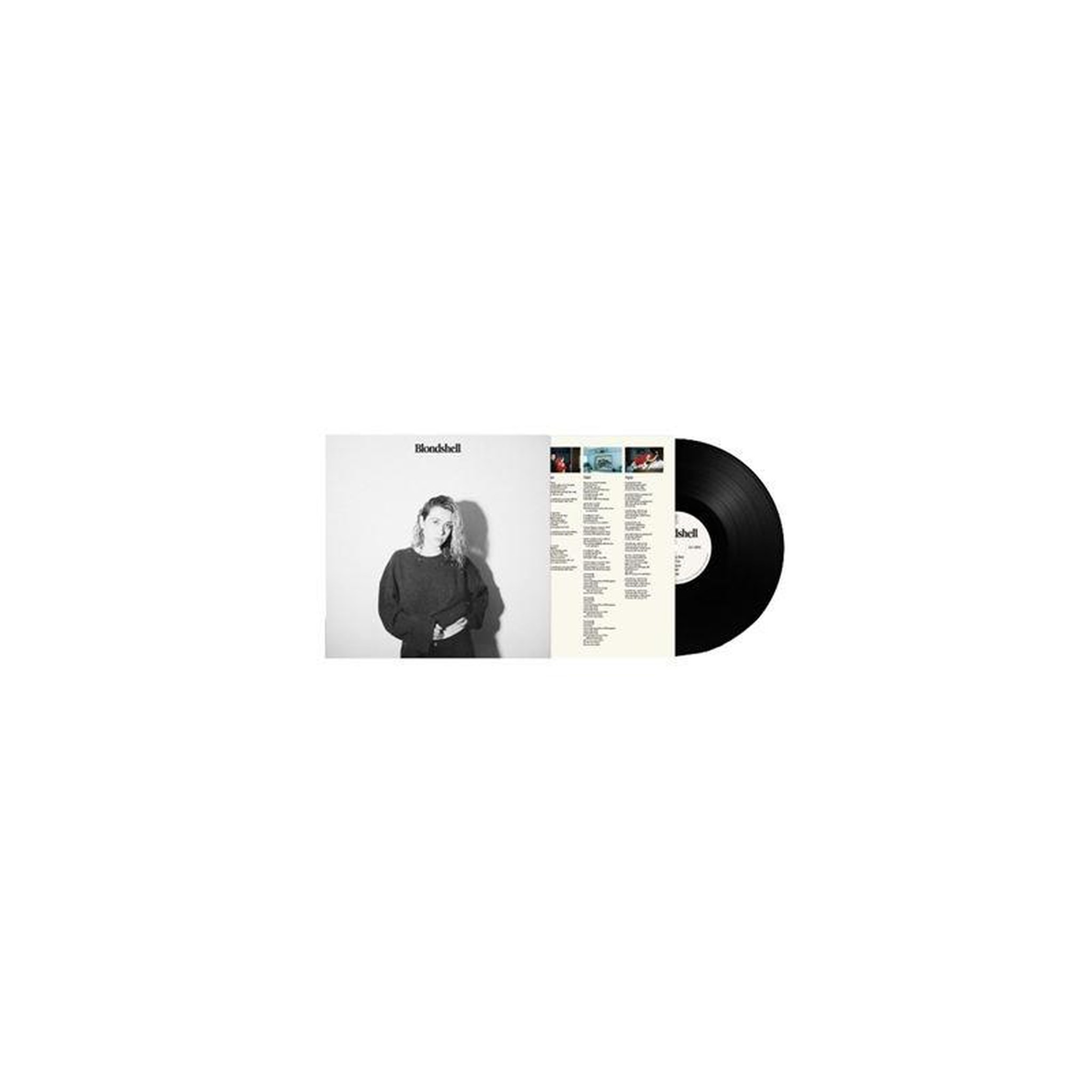 Album vinyle 12 pouces blondshell noir étiquette circulaire blanche