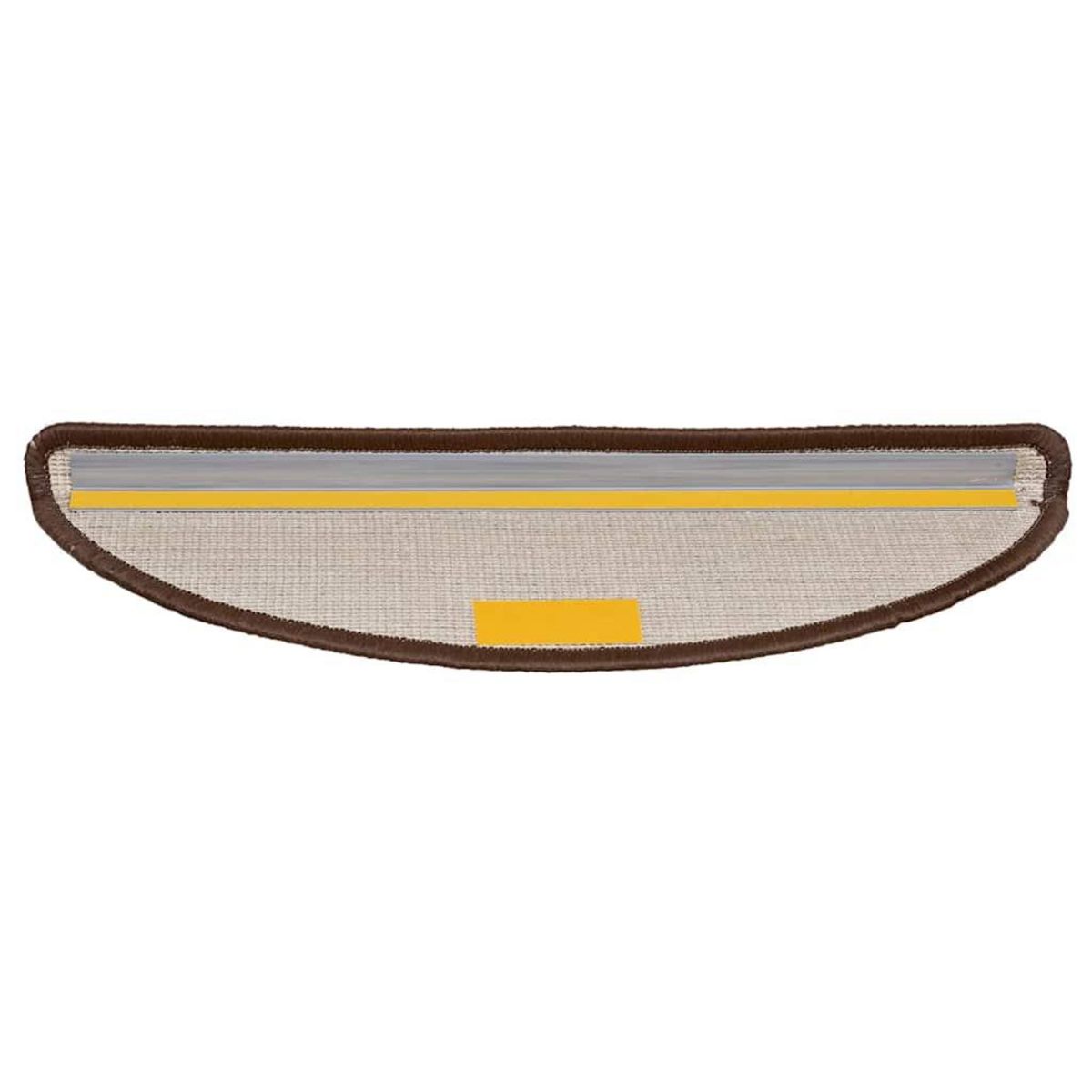 VIDAXL Tapis d'escalier 20 pcs marron 56x17x3 cm