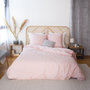Voir la diapositive 1 : Home collection Parure housse de couette 100%lin/coton 57fils lin métis uni