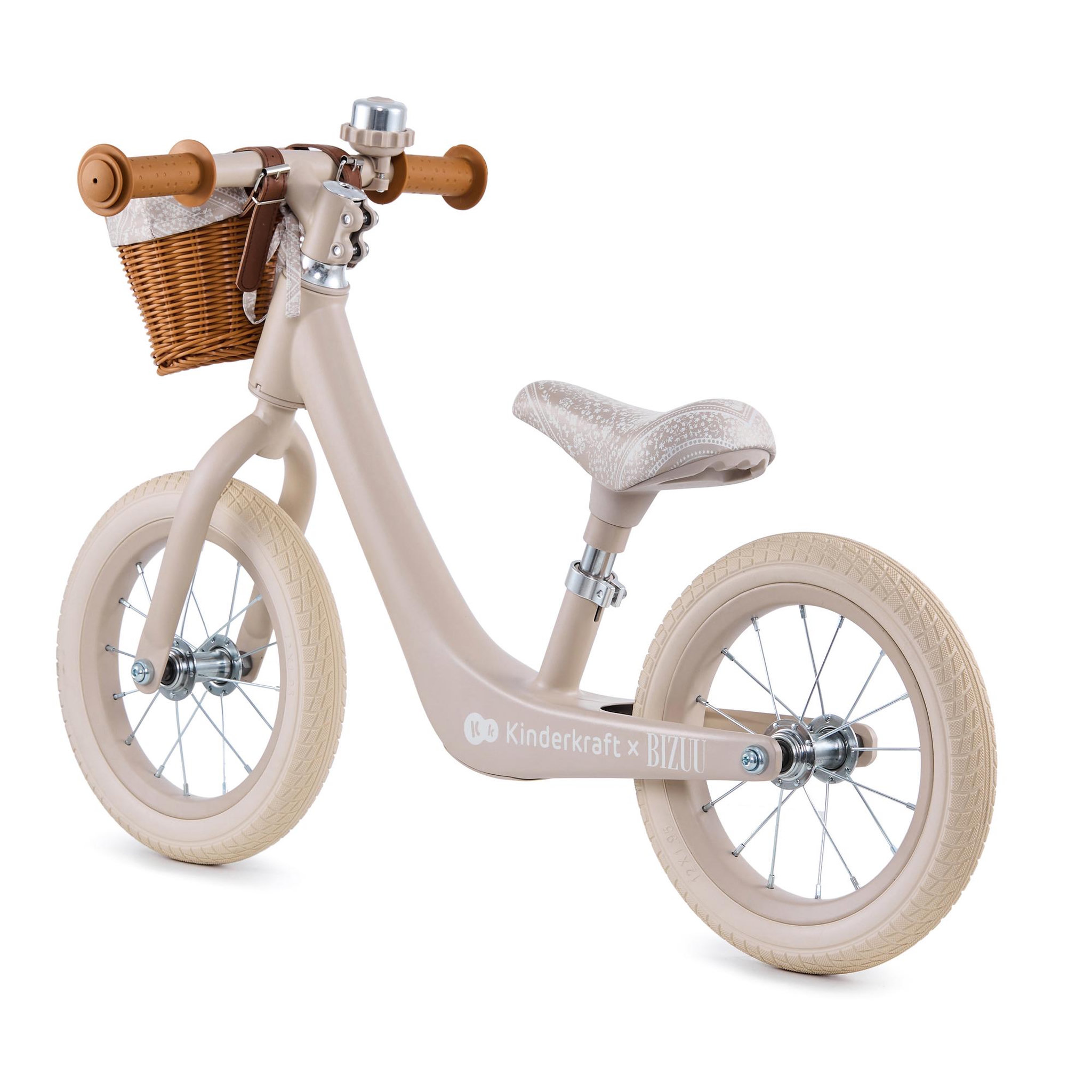 Voir la diapositive 4 : KINDERKRAFT Draisienne rétro - vélo d'équilibre avec panier et clochette