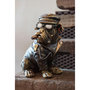 Voir la diapositive 2 : Paris Prix Statuette Bulldog à Cigarette  Trendy  33cm Marron