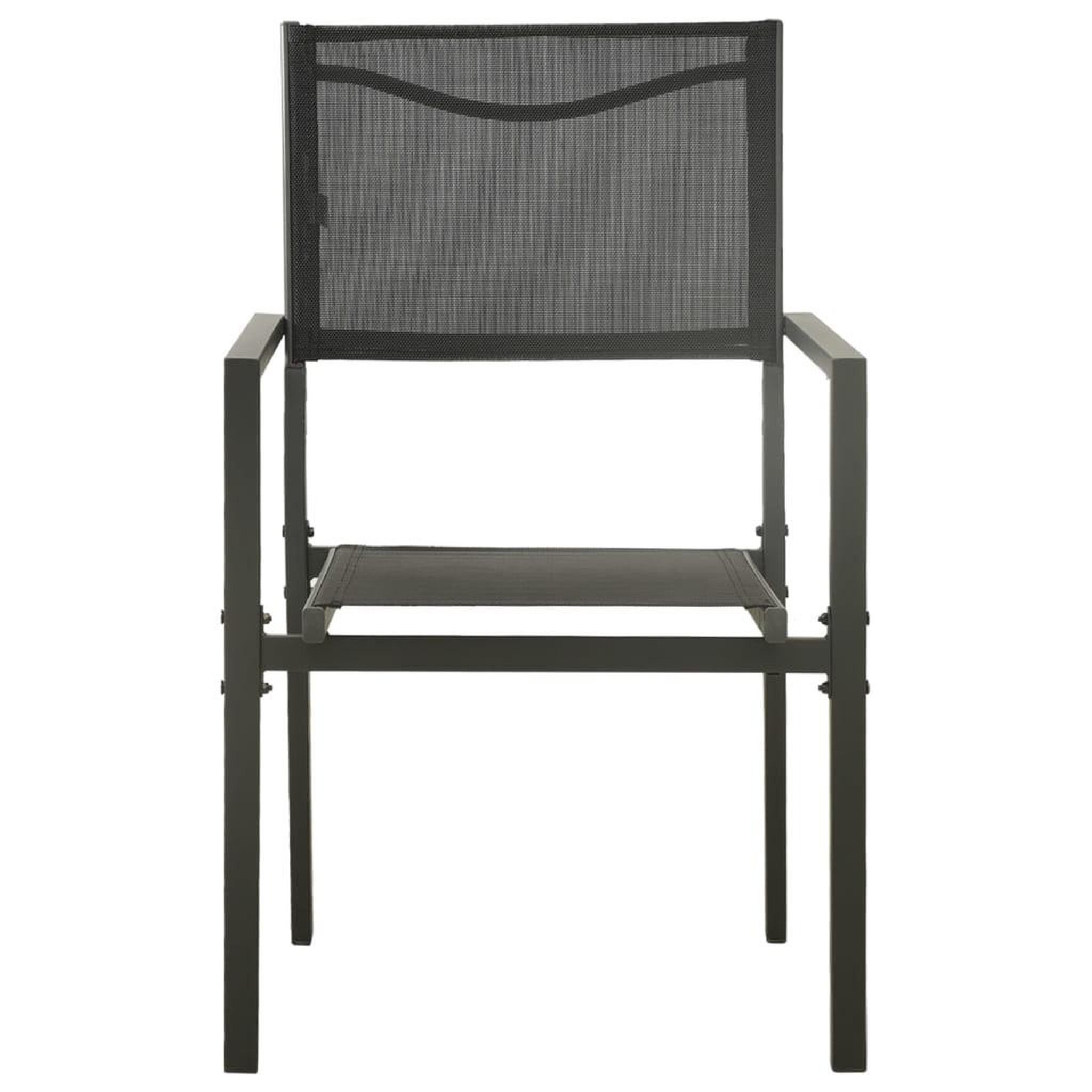 Voir la diapositive 3 : VIDAXL Chaises de jardin lot de 2 Textilene et acier Noir anthracite