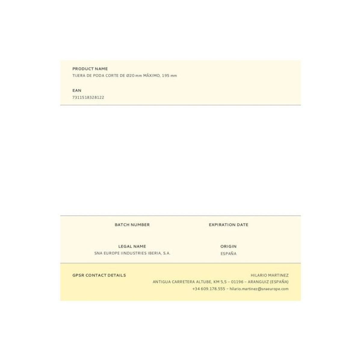 Bahco Sécateur à une main ergonomique Bahco - Précision de coupe - 70618