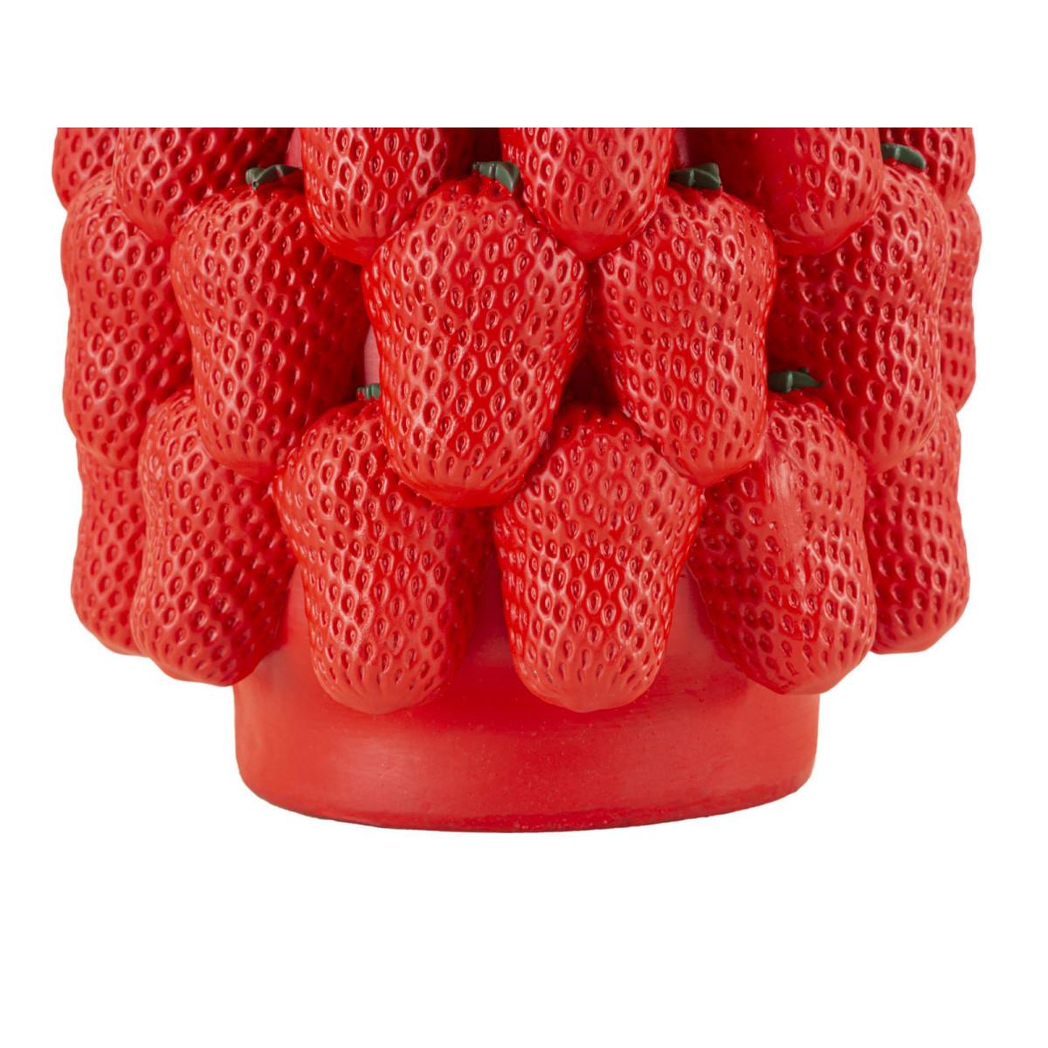 Voir la diapositive 5 : Paris Prix Vase déco fruits  fraises  32cm rouge