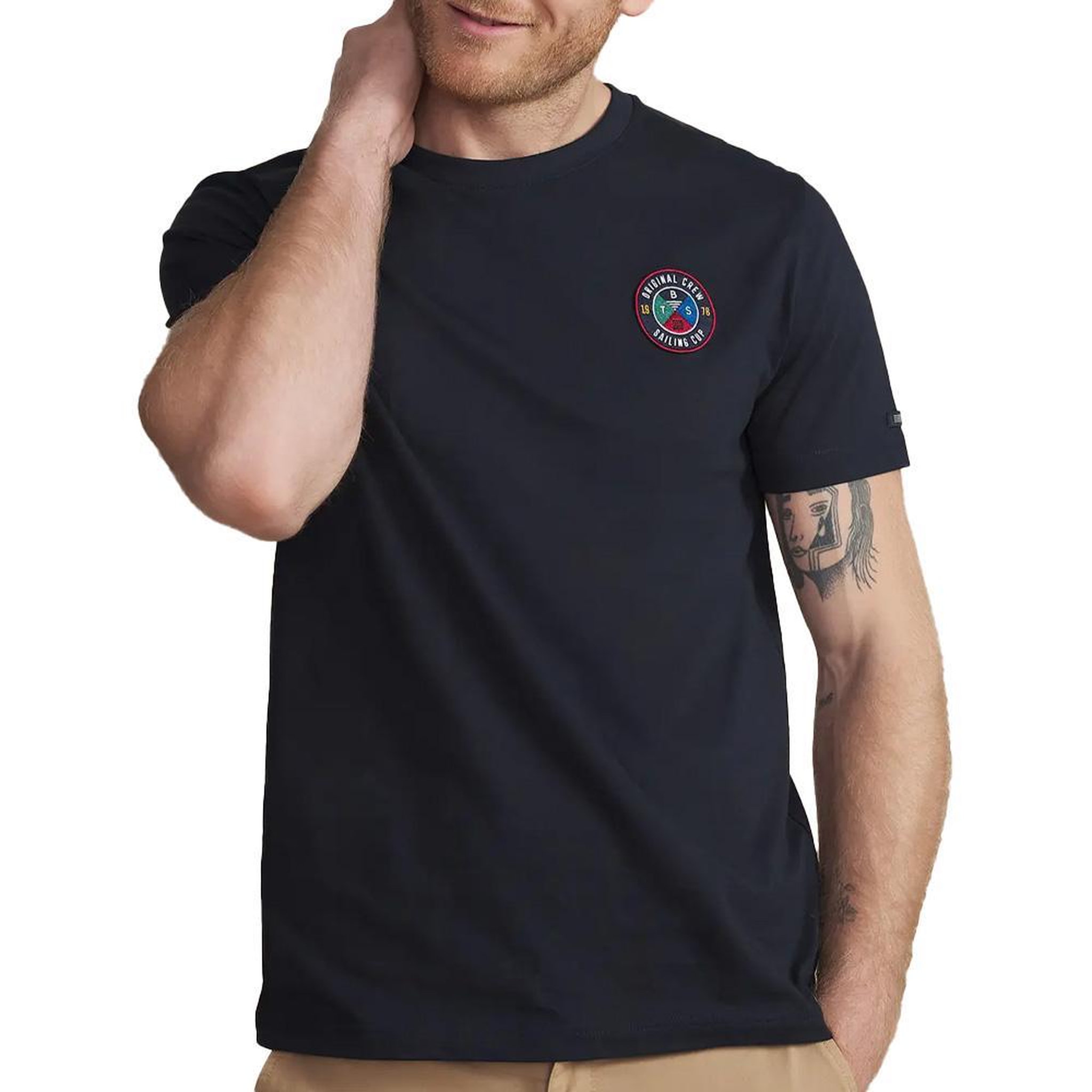 TBS T-Shirt Marine Homme TBS IZZARTEE. Coloris disponibles : Bleu