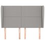 Voir la diapositive 3 : VIDAXL Tete de lit avec oreilles Gris clair 147x23x118/128 cm Tissu