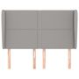 Voir la diapositive 3 : VIDAXL Tete de lit avec oreilles Gris clair 147x23x118/128 cm Tissu