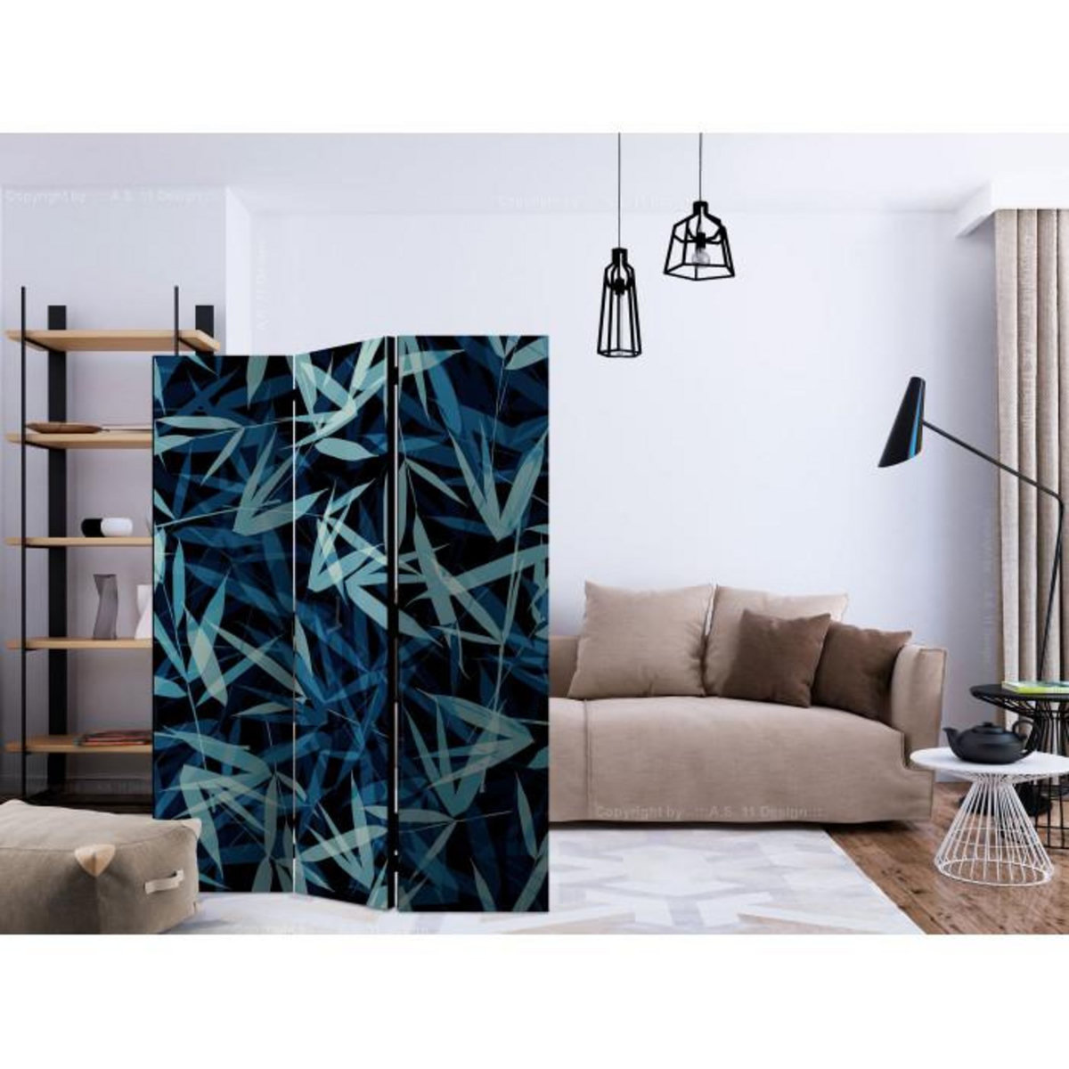 Paris Prix Paravent 3 Volets  Wild Nature at Night  135x172cm