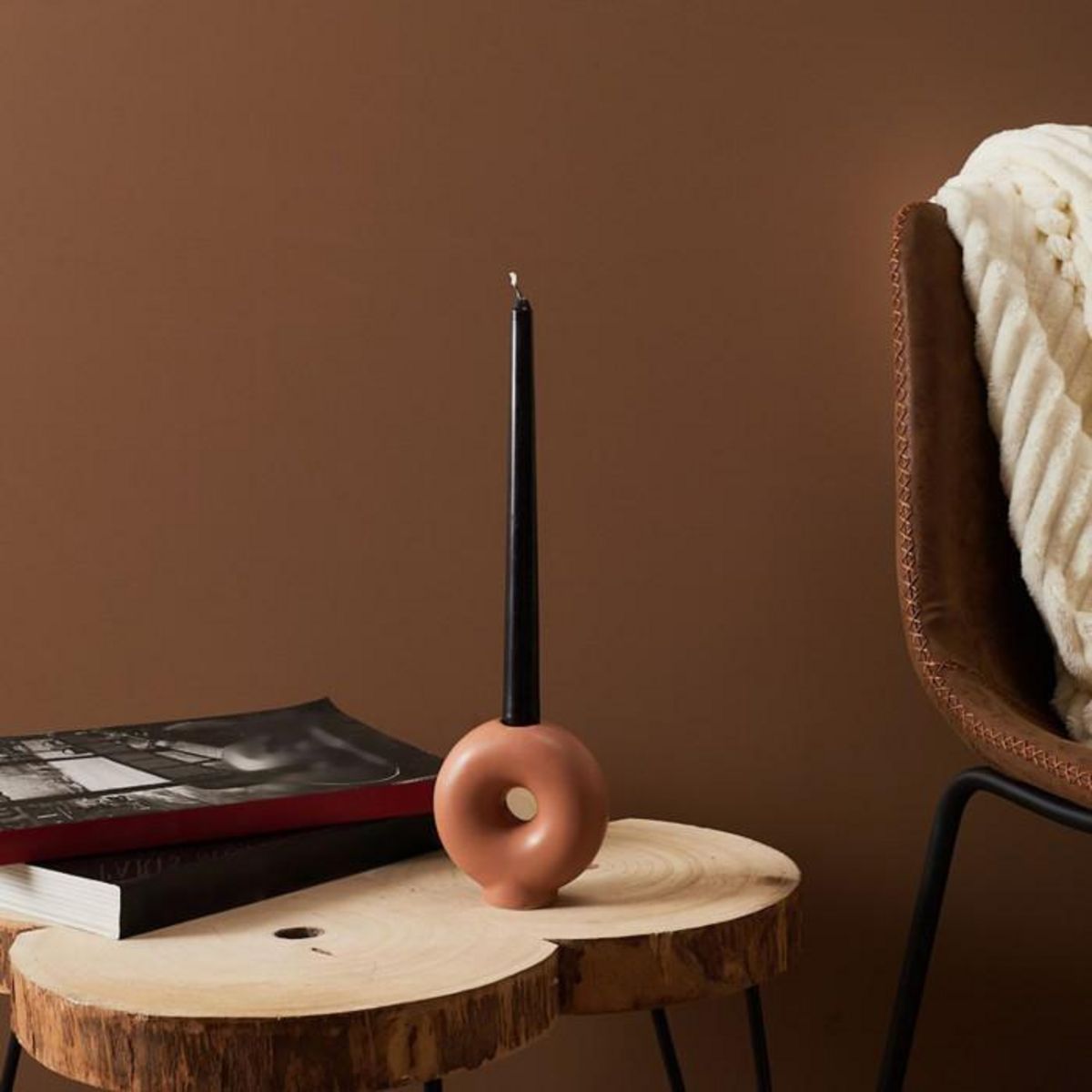 Paris Prix Bougeoir Rond Déco  Trenton  10cm Terracotta