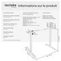 Voir la diapositive 6 : tectake Bureau assis debout avec réglage électrique de la hauteur