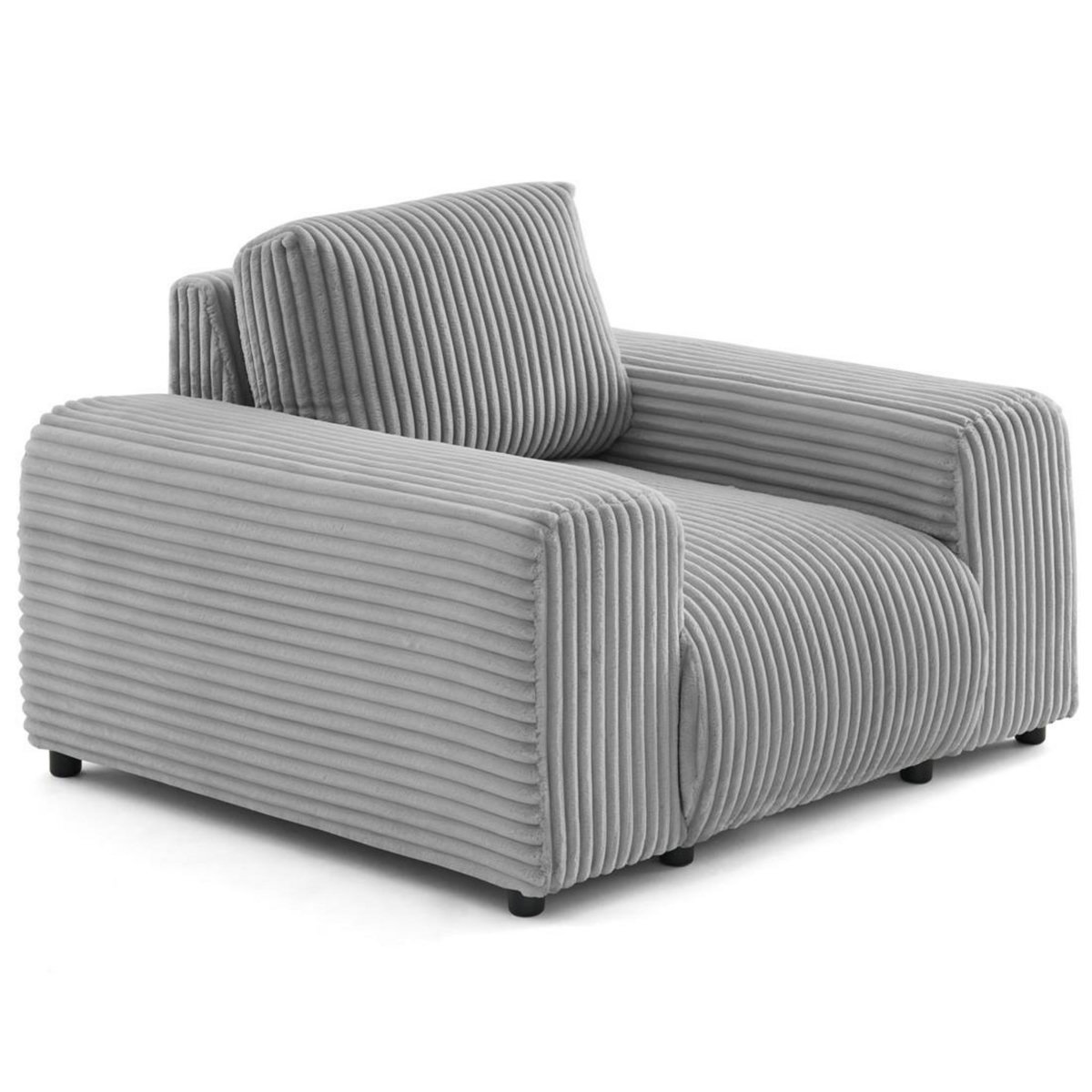 LISA DESIGN Garance - fauteuil en velours côtelé grosses côtes