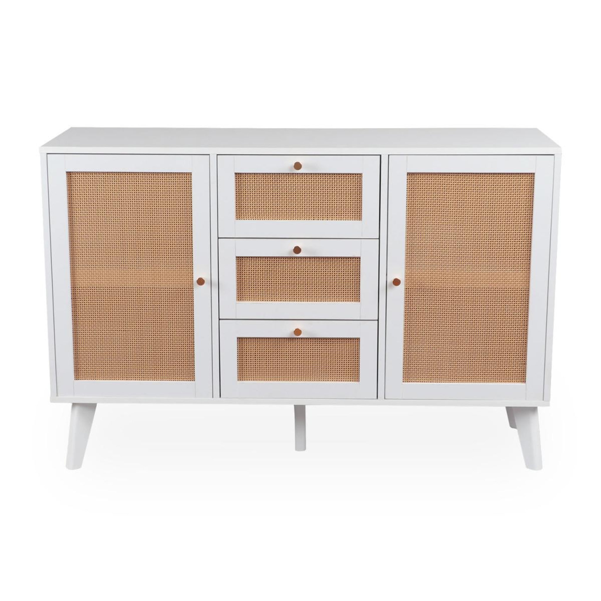 Voir la diapositive 2 : Paris Prix Buffet cannage en rotin  lesa  120cm blanc