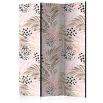 Paris Prix Paravent 3 Volets  Pink Palm Leaves  135x172cm