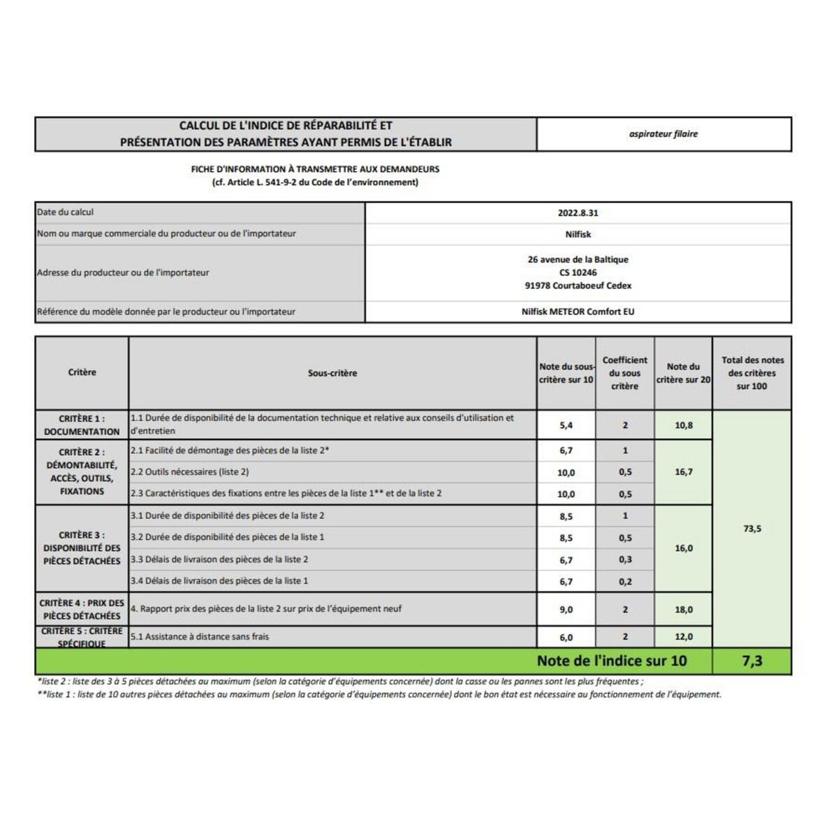 Nilfisk Aspirateur sans sac 79db noir - 128390161