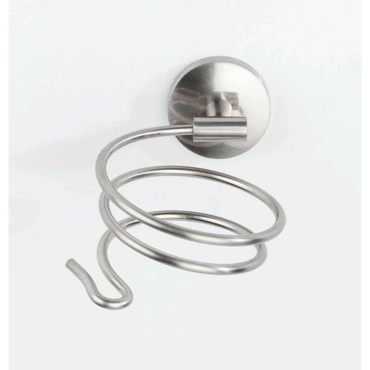 Wenko Porte sèche-cheveux en métal - Gris mat