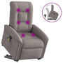 Voir la diapositive 1 : VIDAXL Fauteuil inclinable de massage Taupe Tissu