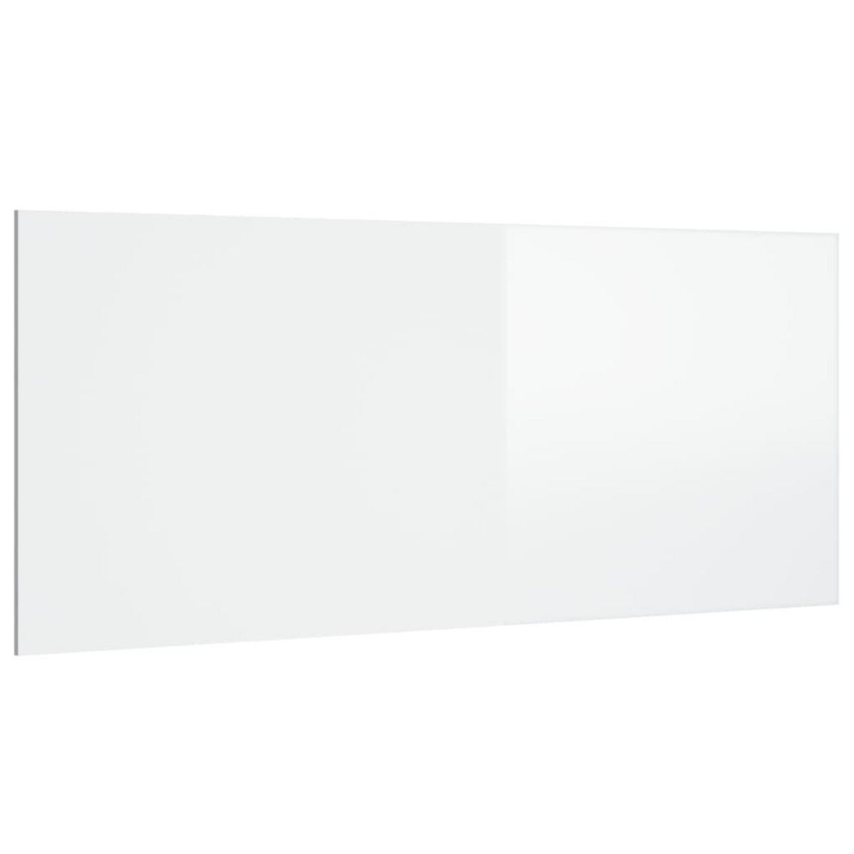 VIDAXL Tete de lit Blanc brillant 200x1,5x80 cm Bois d'ingenierie