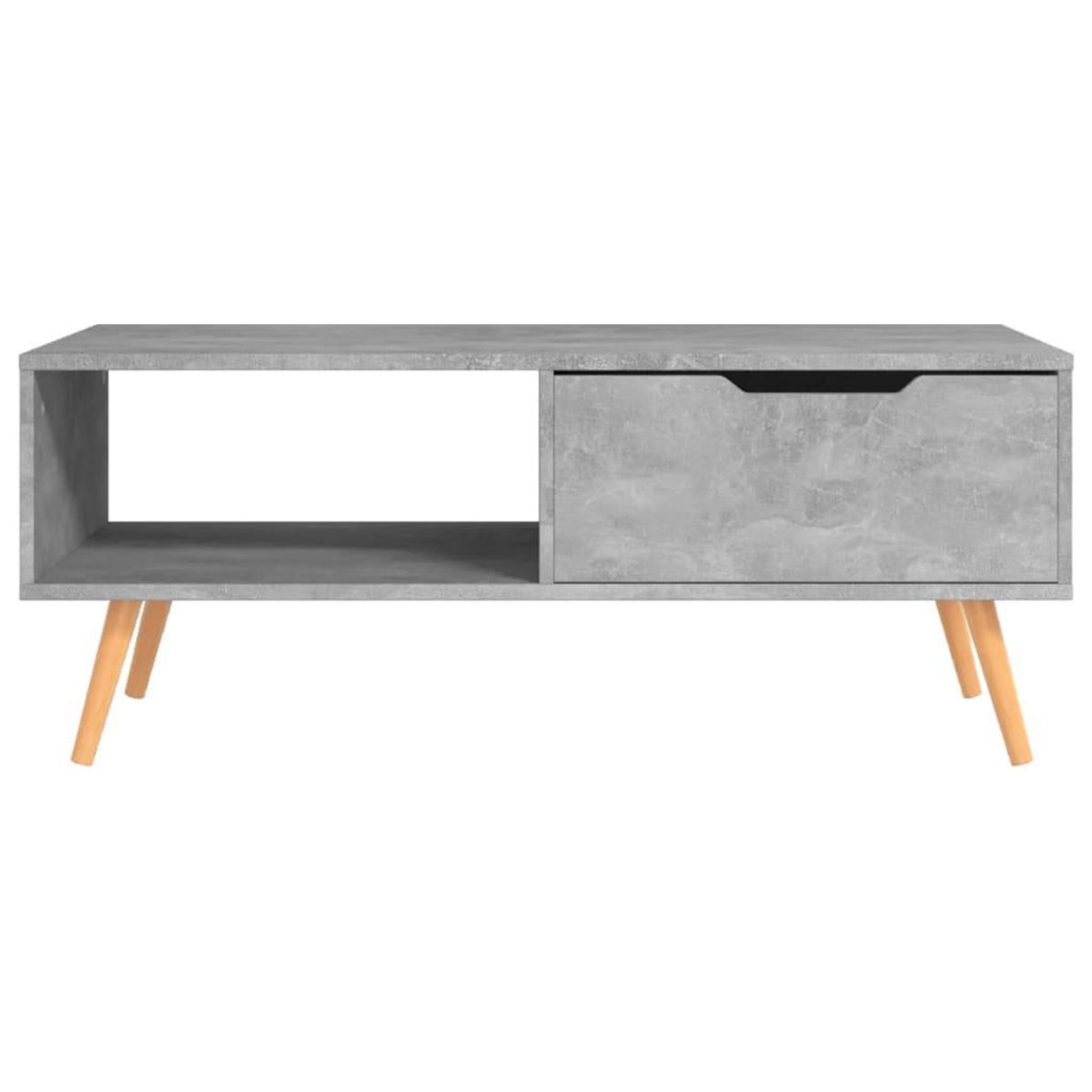 VIDAXL Table basse Gris beton 100x49,5x43 cm Bois d'ingenierie