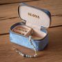 Voir la diapositive 5 : SLOYA Mini boîte à bijoux velours bleu horizon
