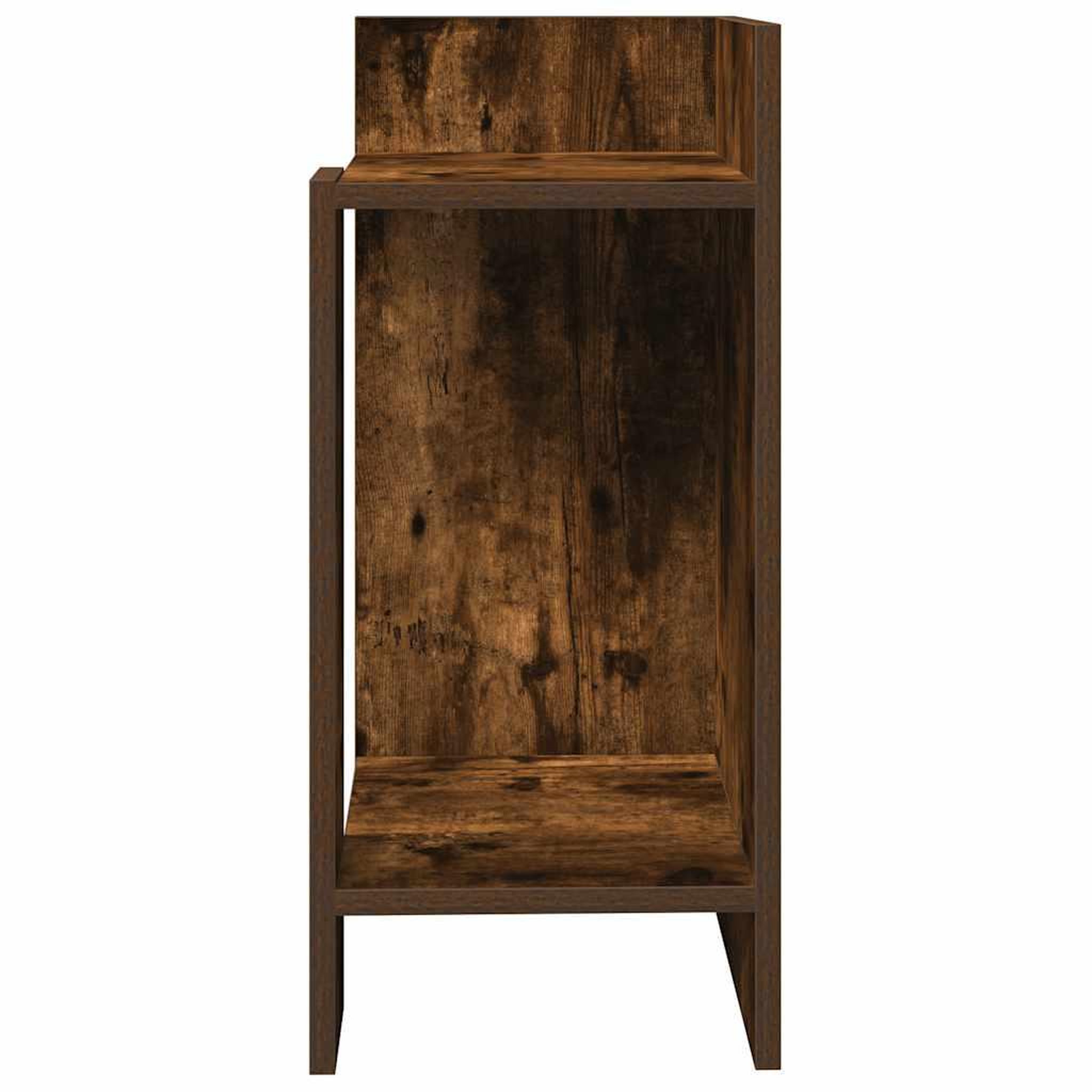 Voir la diapositive 4 : VIDAXL Table d'appoint avec etagere chene fume 25,5x27x60 cm