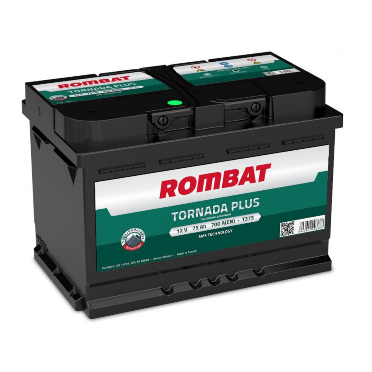 ROMBAT Batterie Rombat TORNADA T375 12V 75ah 700A pas cher 