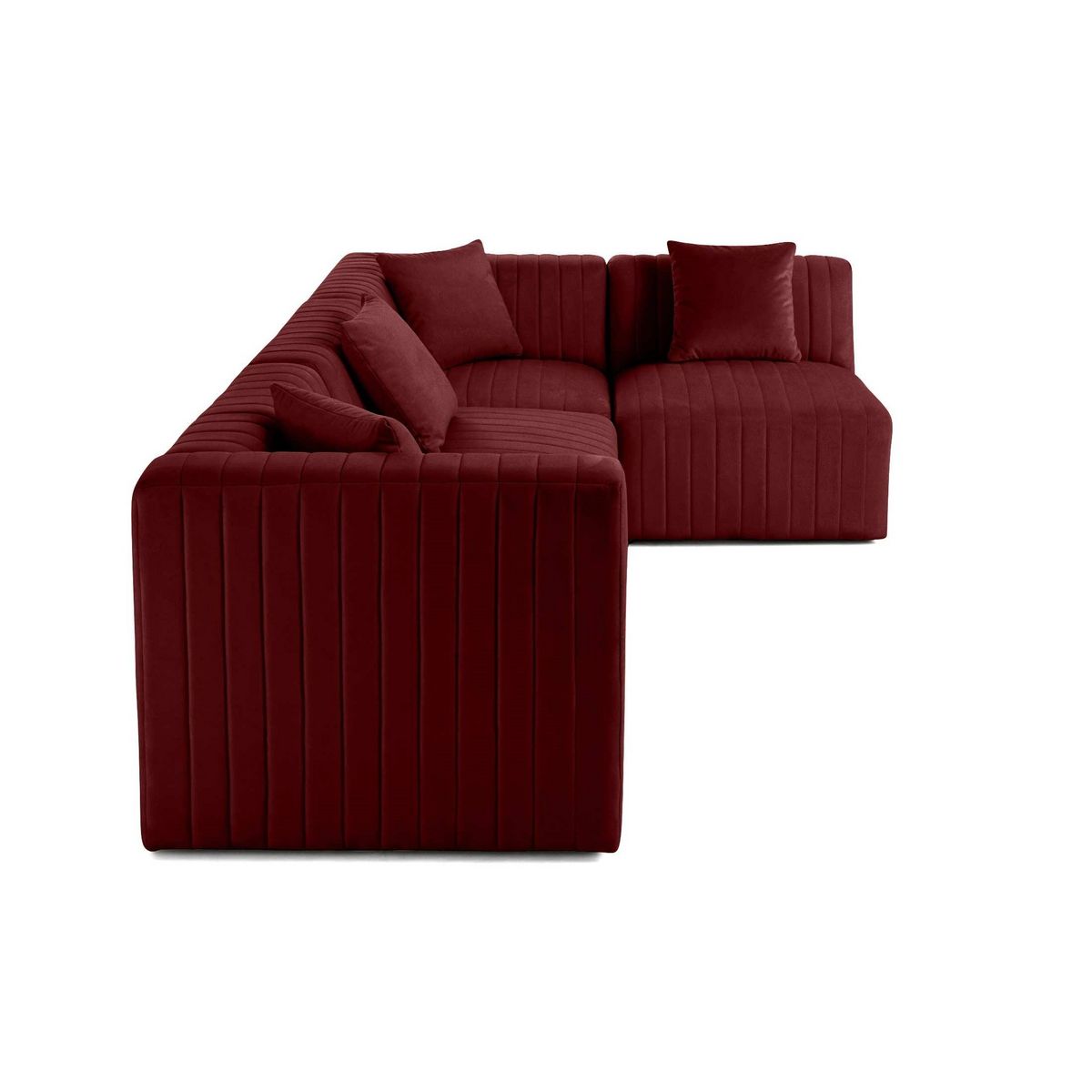 LISA DESIGN Nova - canapé modulable d'angle droit - 5 places - en velours