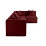 Voir la diapositive 3 : LISA DESIGN Nova - canapé modulable d'angle droit - 5 places - en velours