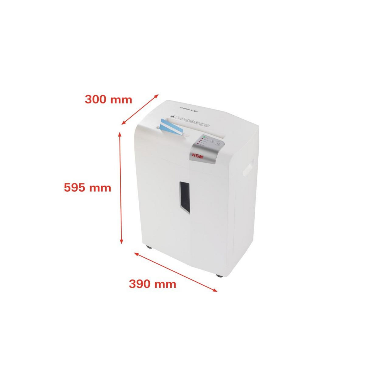 Hsm Destructeur de documents 12 feuilles coupe particule 2x25mm - 1033121