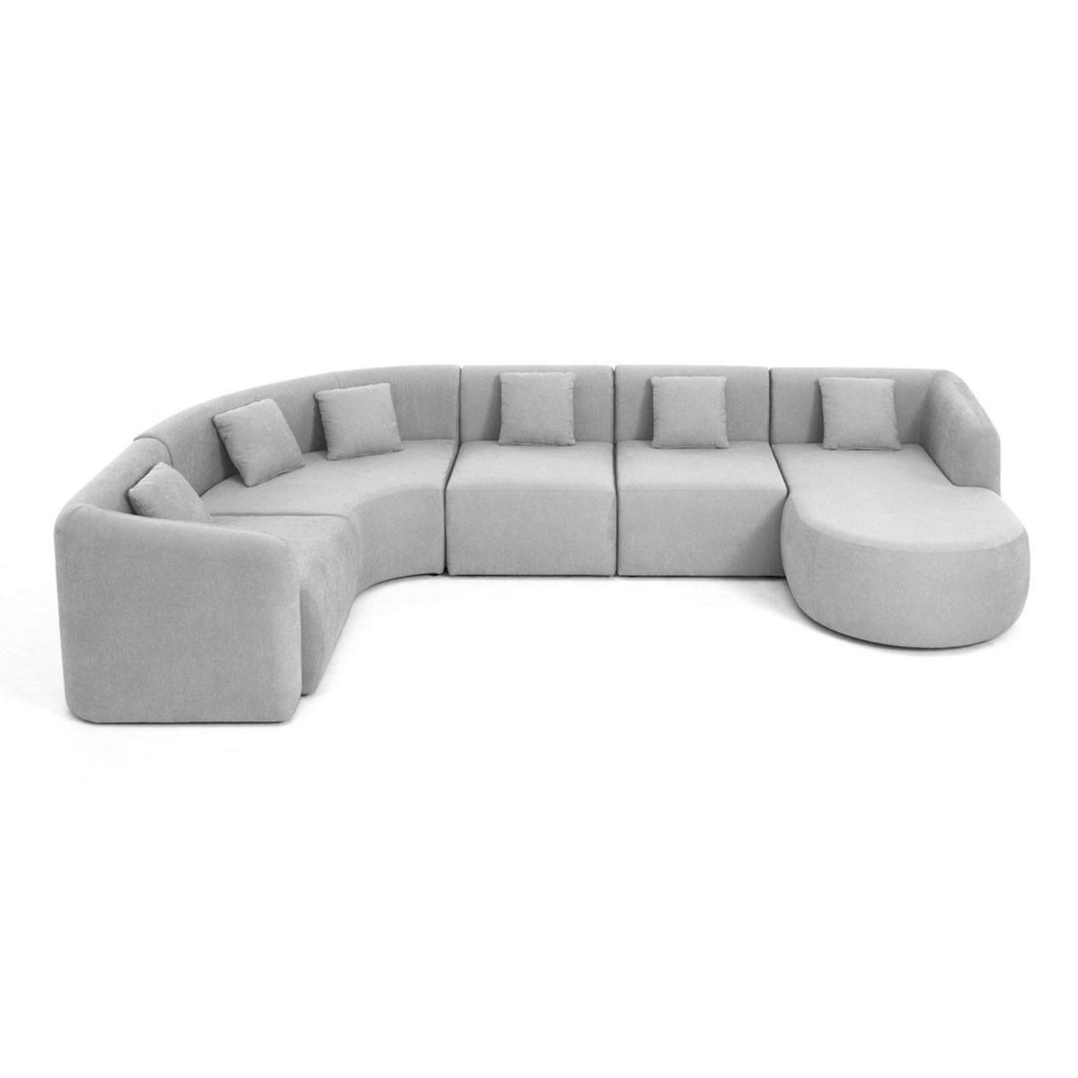 LISA DESIGN Ikare - canapé modulable d'angle droit - 6 places - en tissu