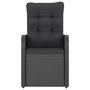 Voir la diapositive 5 : VIDAXL Ensemble a manger d'exterieur 9pcs coussins resine tressee noir