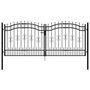 Voir la diapositive 2 : VIDAXL Portail et sommet de lance Noir 305x173 cm Acier enduit poudre