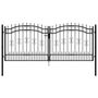 Voir la diapositive 2 : VIDAXL Portail et sommet de lance Noir 305x173 cm Acier enduit poudre