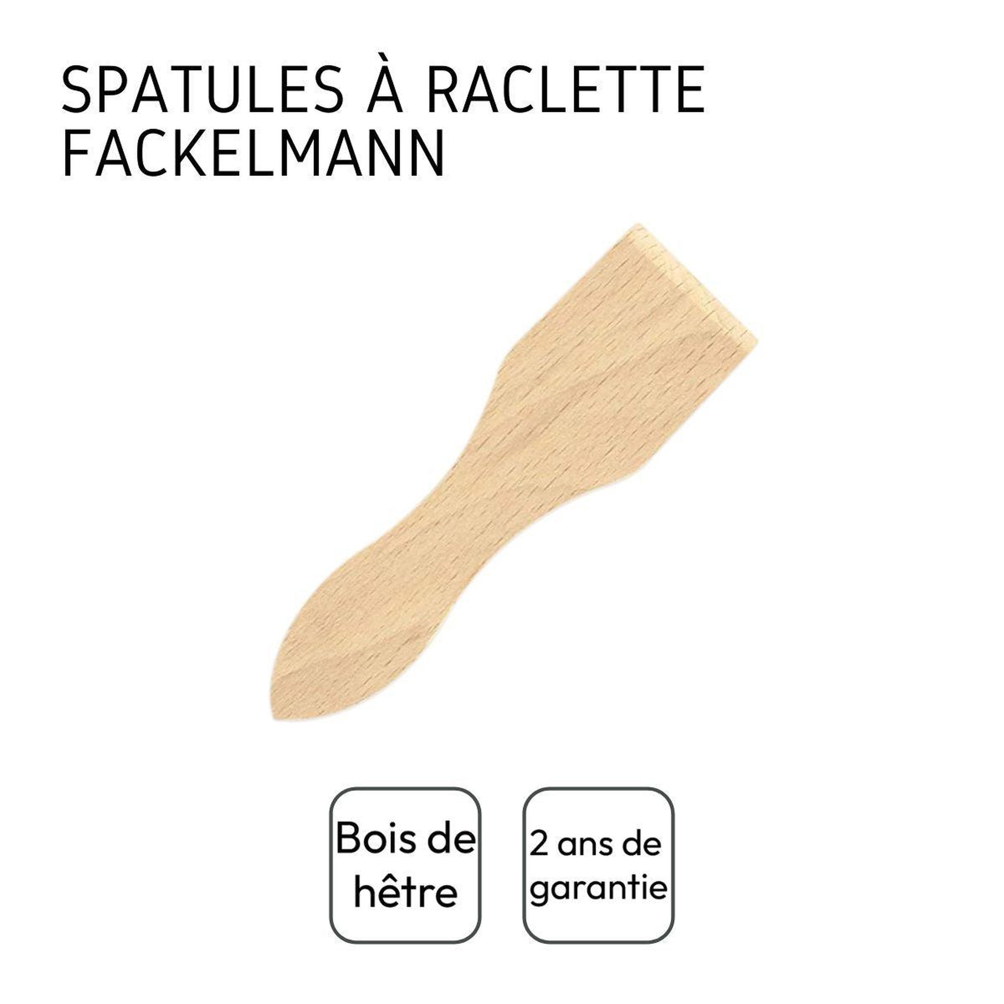 Voir la diapositive 4 : Fackelmann Lot de 6 spatules à raclette en bois 13 cm fsc fackelmann