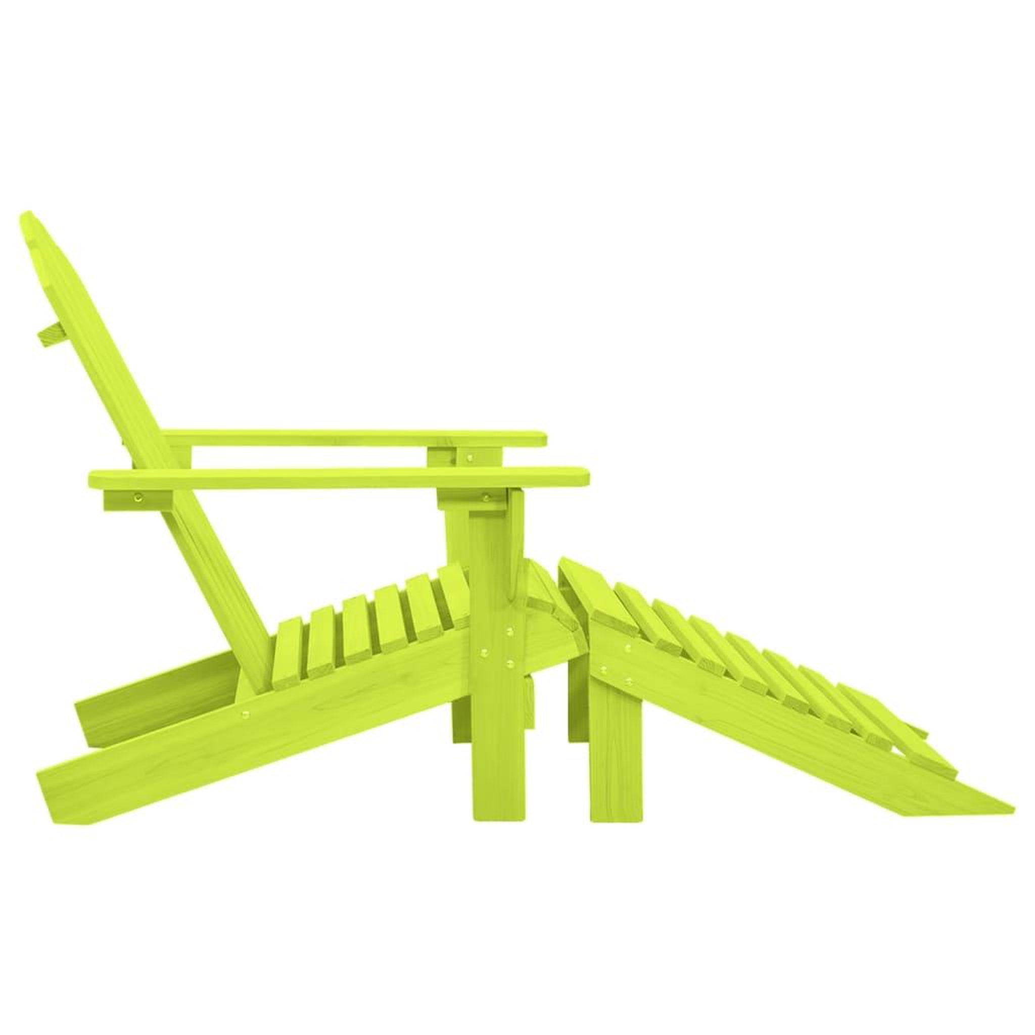 Voir la diapositive 3 : VIDAXL Chaise de jardin Adirondack avec pouf bois de sapin solide vert