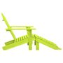 Voir la diapositive 3 : VIDAXL Chaise de jardin Adirondack avec pouf bois de sapin solide vert