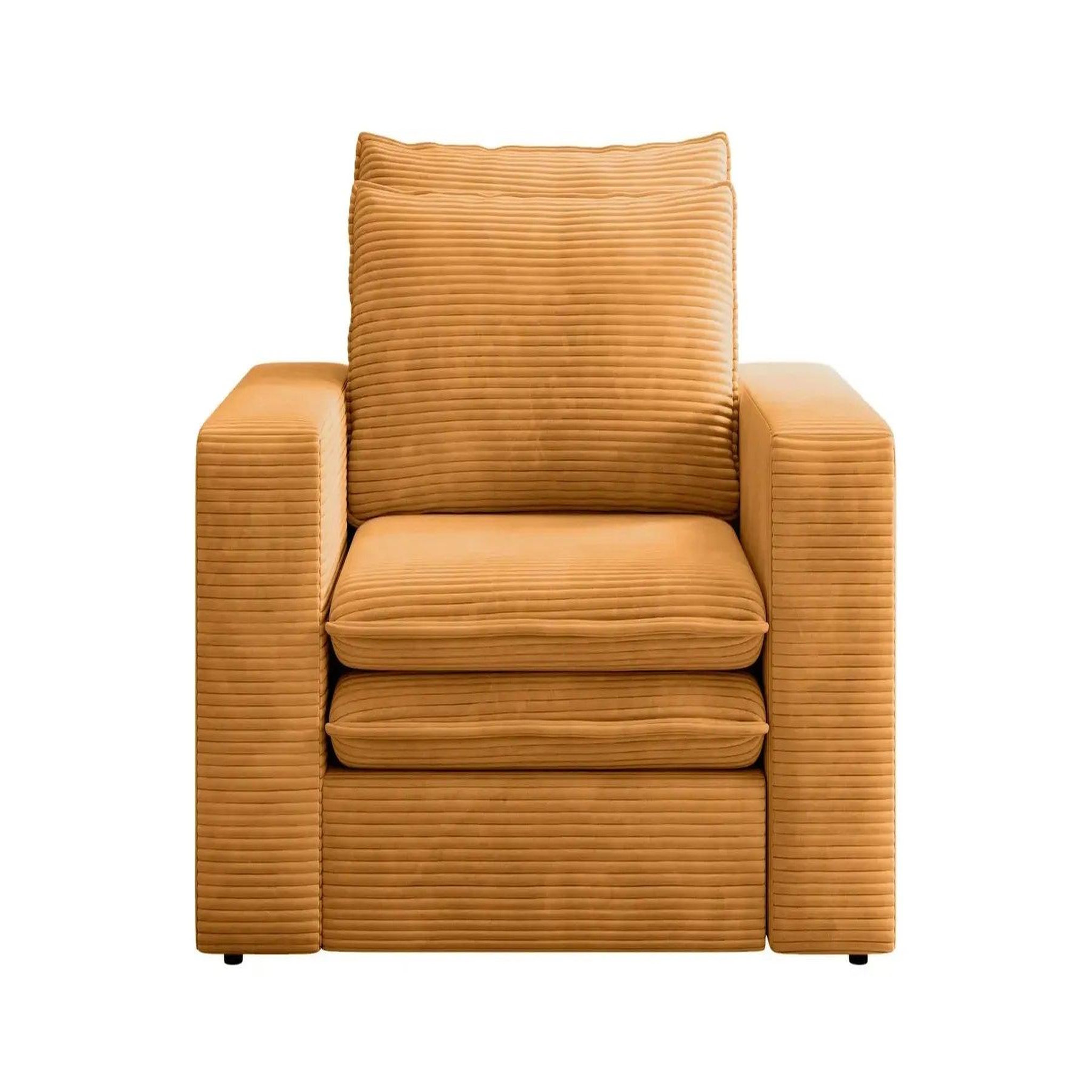 Voir la diapositive 1 : CASANOVA PARIS Oscar - fauteuil en velours côtelé