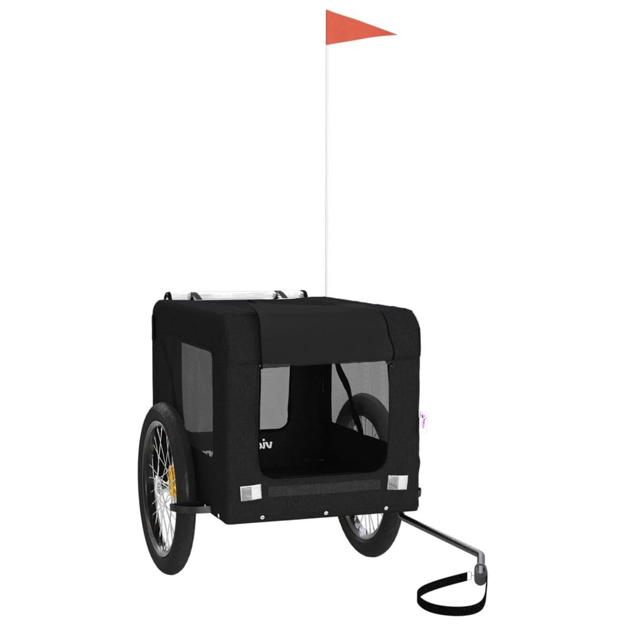 Voir la diapositive 3 : VIDAXL Remorque de velo pour animaux de compagnie noir