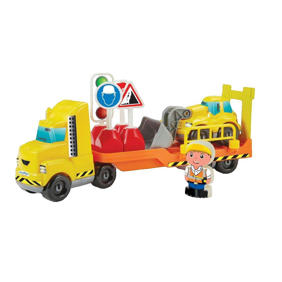 Ecoiffier Jeu de construction Ecoiffier Intervention chantier Abrick jaune