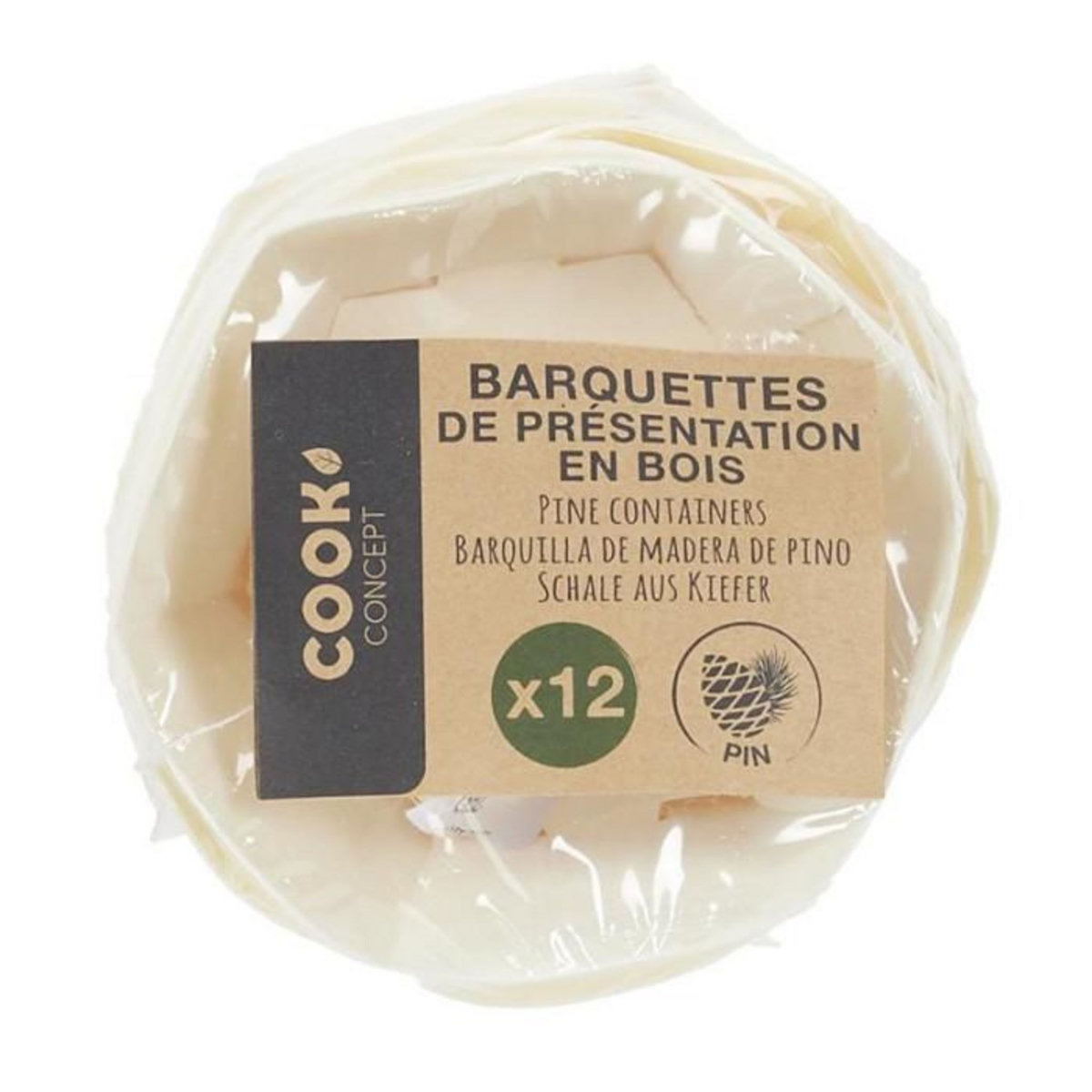 Paris Prix Lot de 12 Baquettes en Bois  Snacking  9cm Naturel