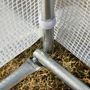 Voir la diapositive 5 : OUTSUNNY Serre de jardin 12 m² porte parois latérales zippées enroulables 8 fenêtres acier PE haute densité blanc