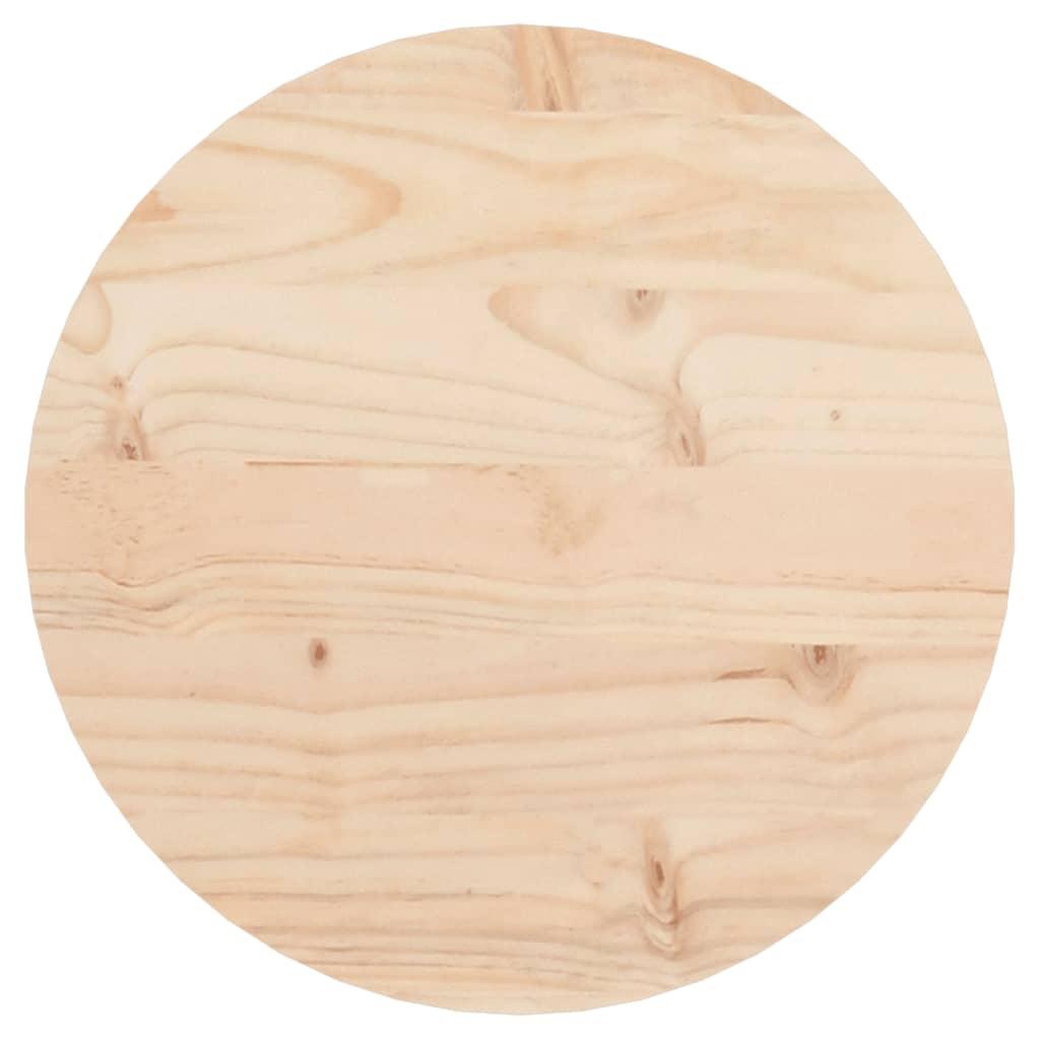 Voir la diapositive 2 : VIDAXL Dessus de table rond Ø30x3 cm bois de pin massif