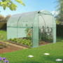Voir la diapositive 2 : ID MARKET Serre tunnel de jardin 4 saisons 6M² verte gamme maraîchère ROMA 2x3M
