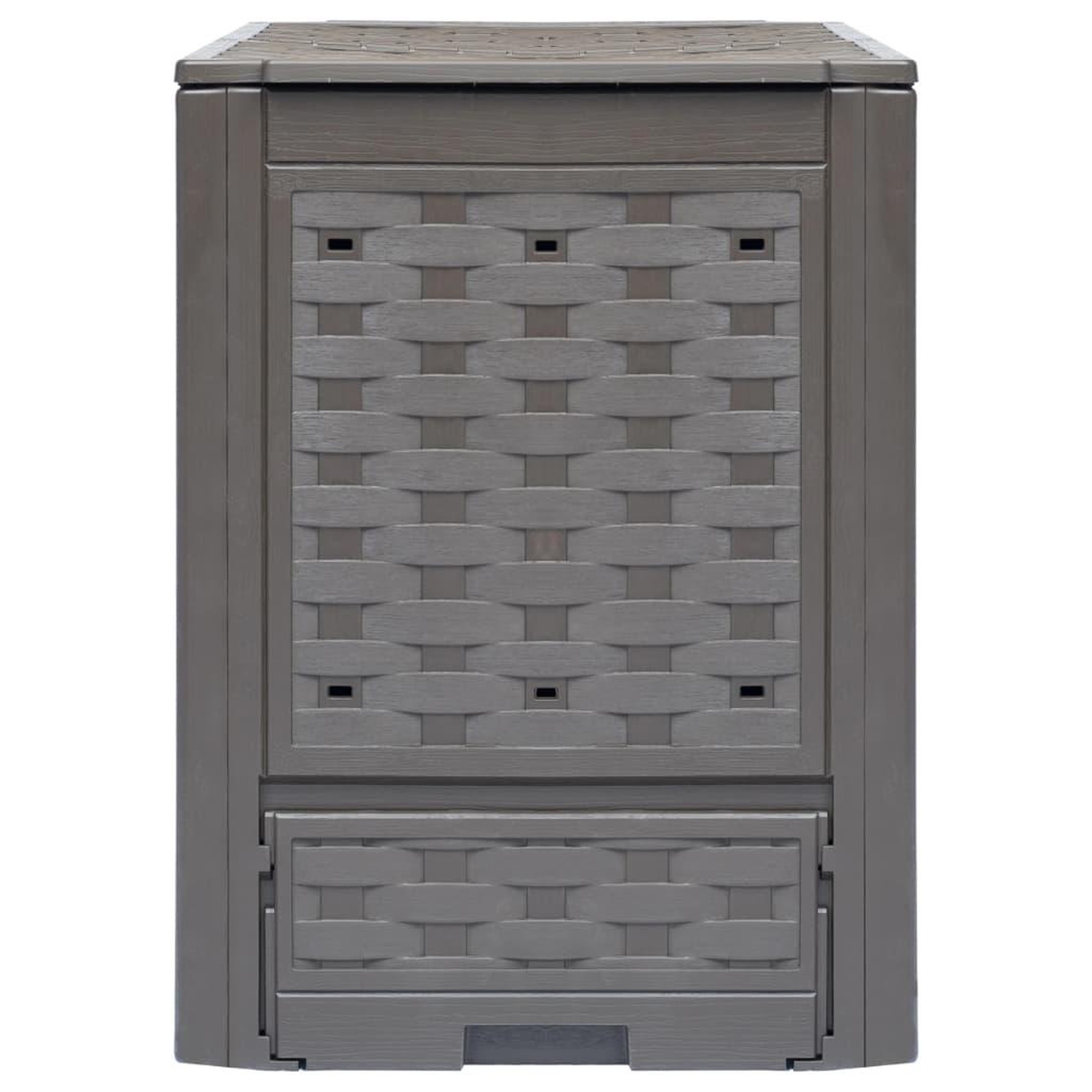 Voir la diapositive 2 : VIDAXL Composteurs de jardin 2 pcs 60x60x83 cm 600 L Plastique rotin
