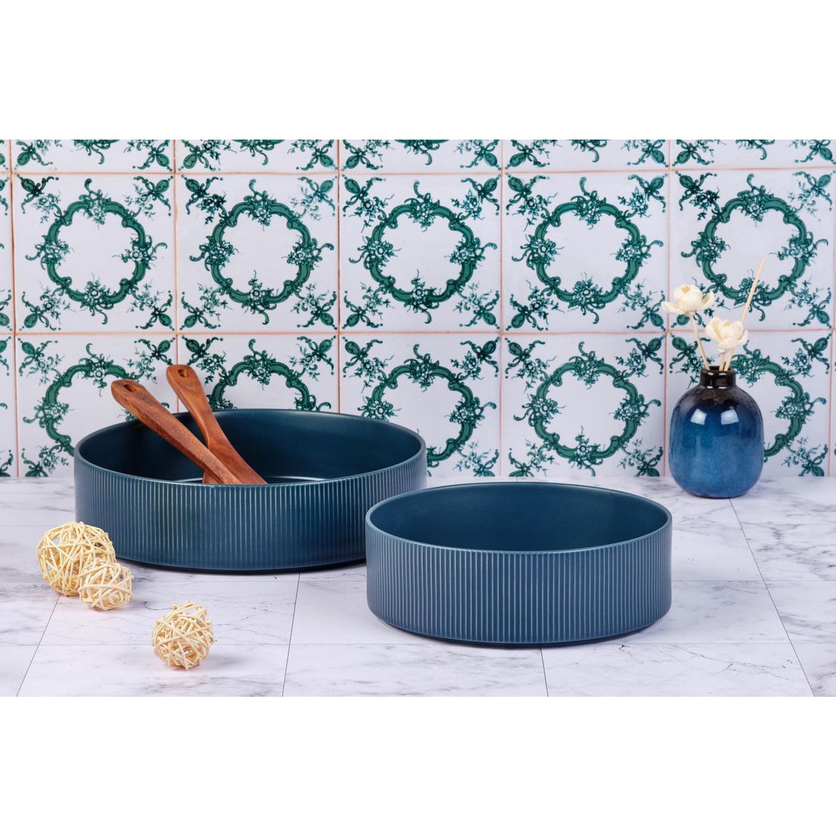 BJORN Saladier SCANDI Ø21,5cm et Ø27,5cm - 2 pièces - Marine