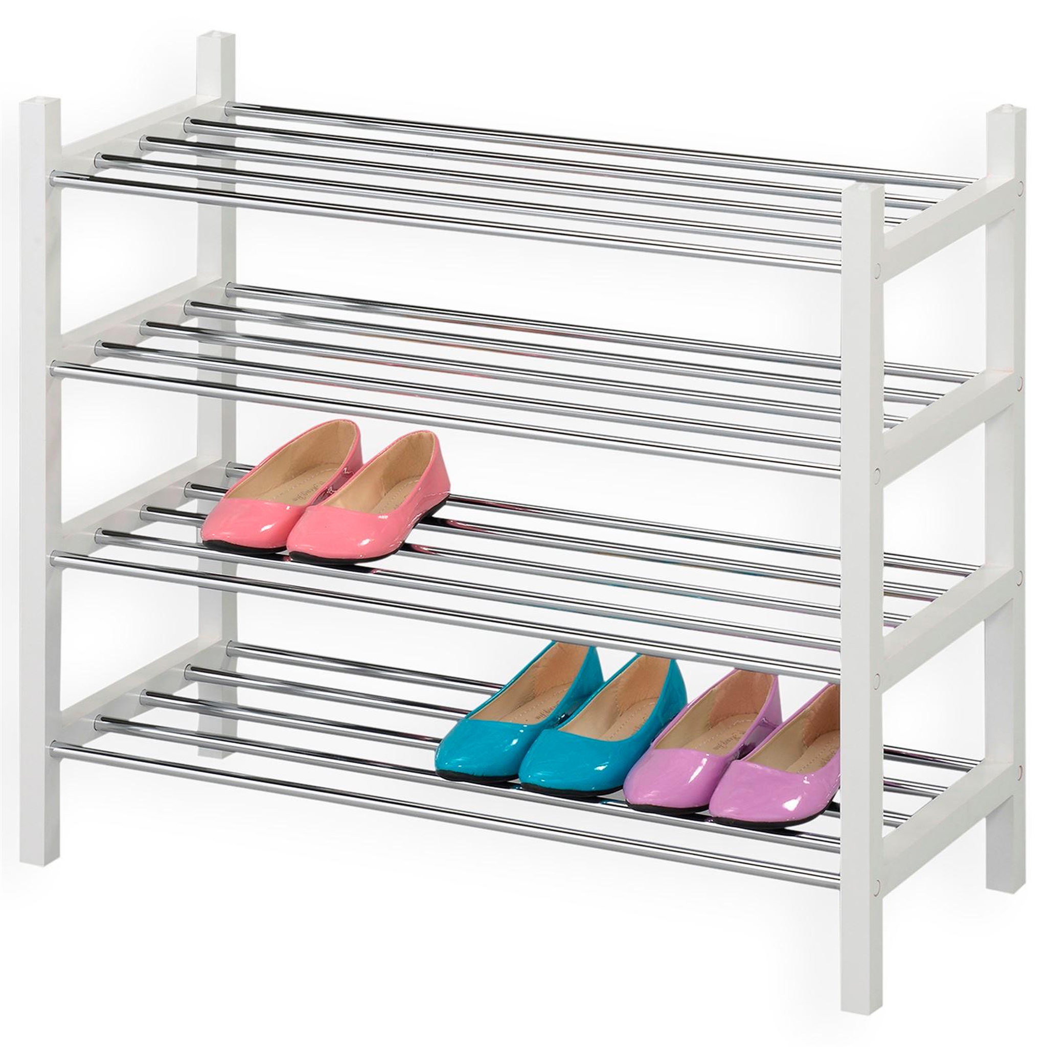 Voir la diapositive 1 : IDIMEX Etagère à chaussures RESA, 4 tablettes, 4 coloris disponibles