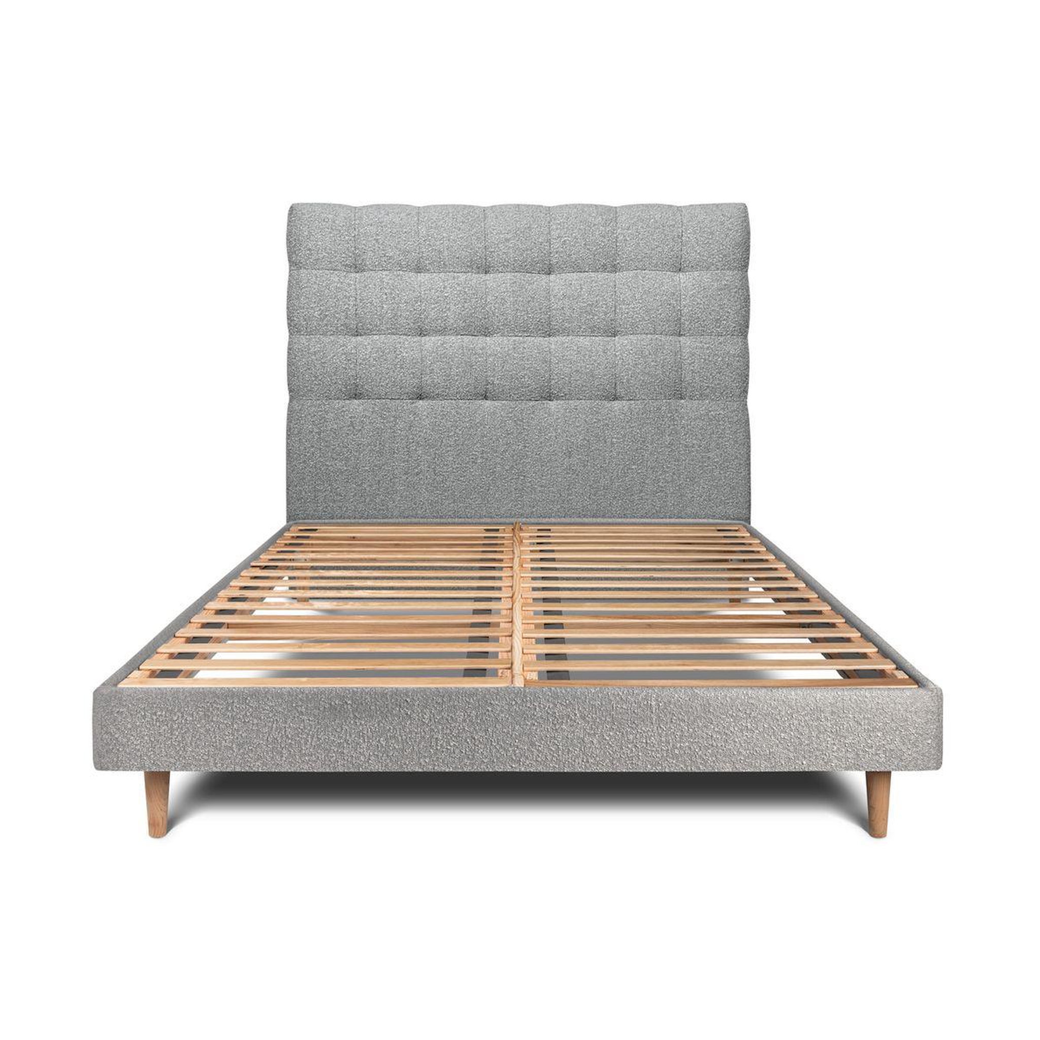 Voir la diapositive 1 : Sommeil de Plomb Lit avec tête de lit capitonnée bouclette et sommier kit - Hauteur totale : 29cm