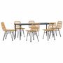 Voir la diapositive 3 : VIDAXL Ensemble a manger de jardin 7 pcs Resine tressee