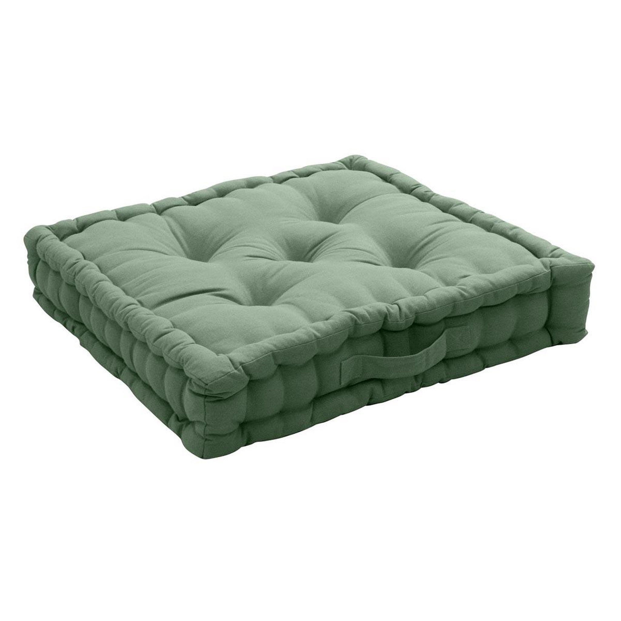 ENJOY HOME Coussin de Sol Uni  Panama  50x50cm Vert Argile