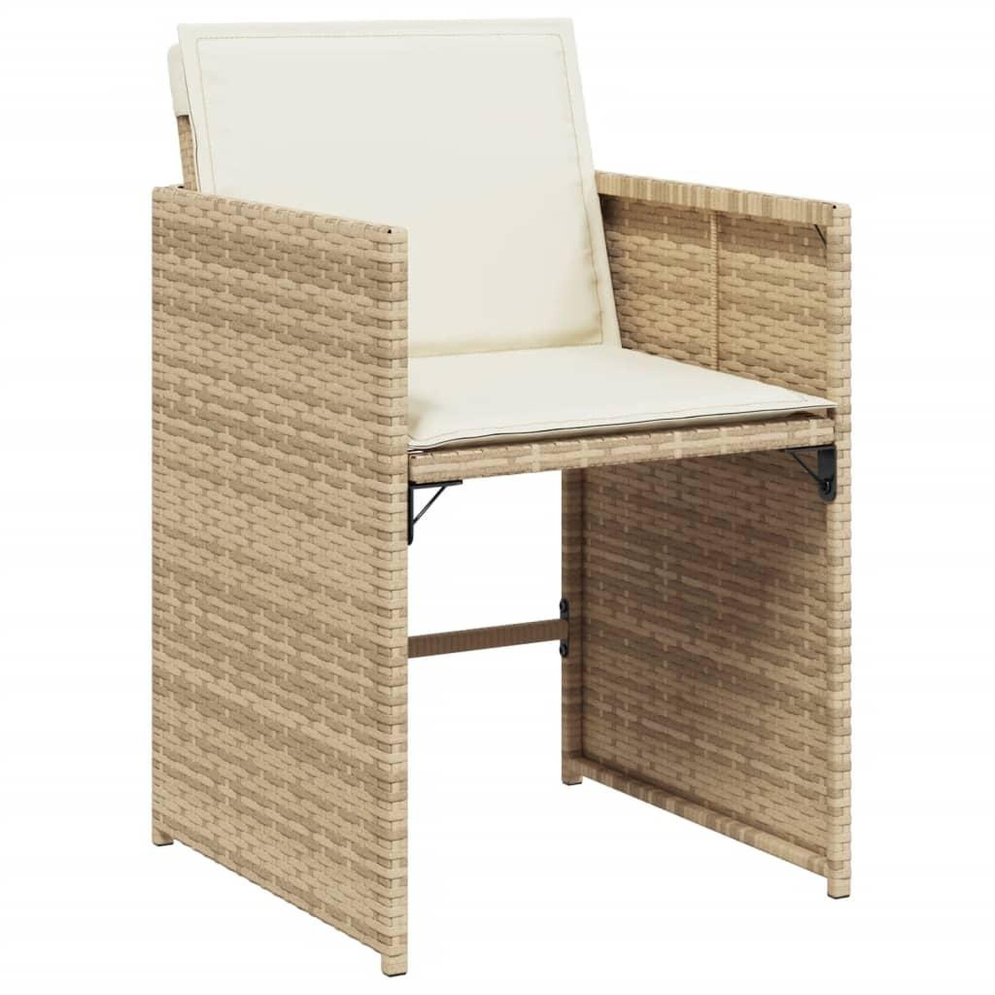 Voir la diapositive 5 : VIDAXL Ensemble a manger de jardin et coussins 13 pcs beige