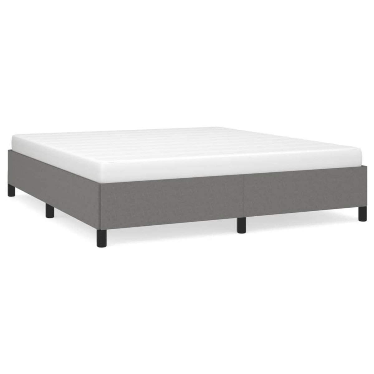 VIDAXL Cadre de lit sans matelas gris fonce 160x200 cm tissu